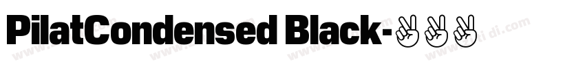 PilatCondensed Black字体转换